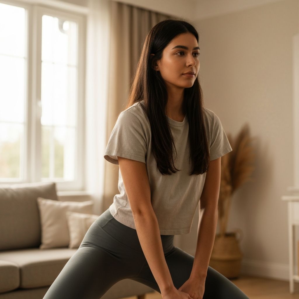 Person practicing mindful movement